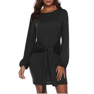 Elegant Black Long Sleeve Dress